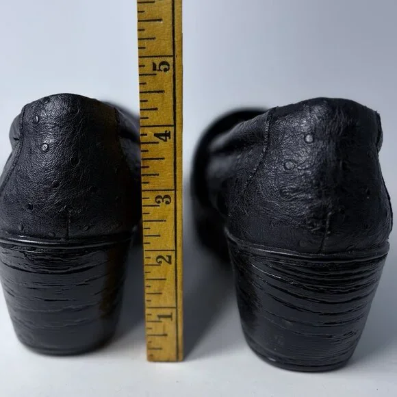 B.O.C. BORN NADIYYA Women's Black Ostrich Print Comfort Clog US 8M Boho, Casual - Picture 4 of 11